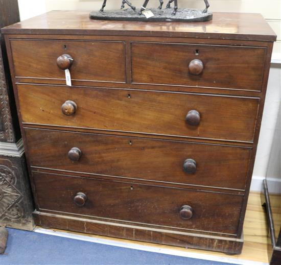 A Victorian mahogany chest of drawers, W.108cm